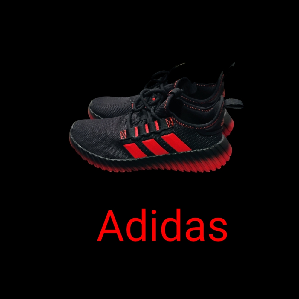Adidas Kids Black and Red Sneakers